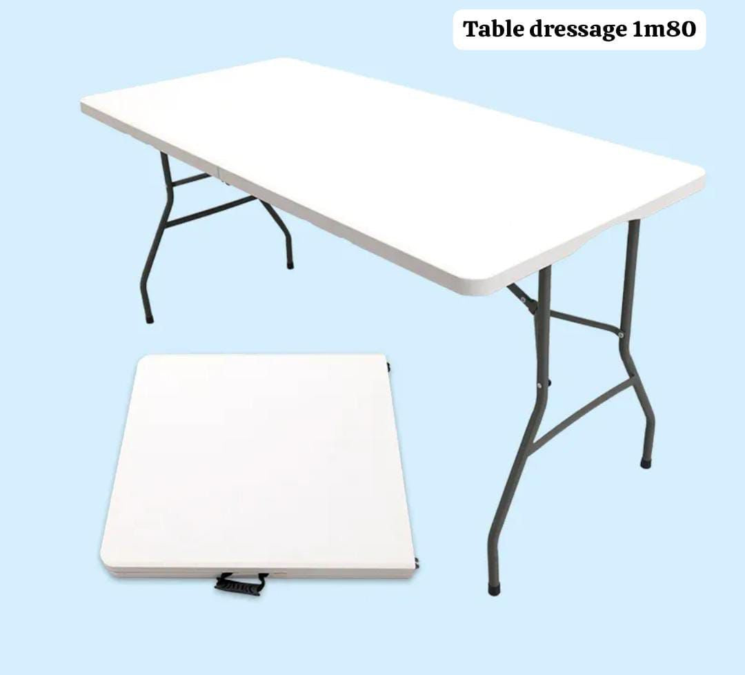 Grande Table de Dressage – Parfaite pour Buffets et Réceptions
